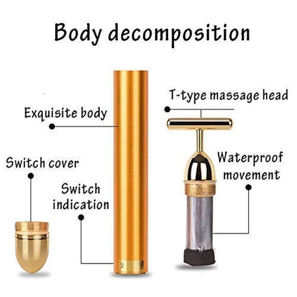 SkinAura 24K – Vibrating Gold Face Massager | Sculpt, Tighten & Glow