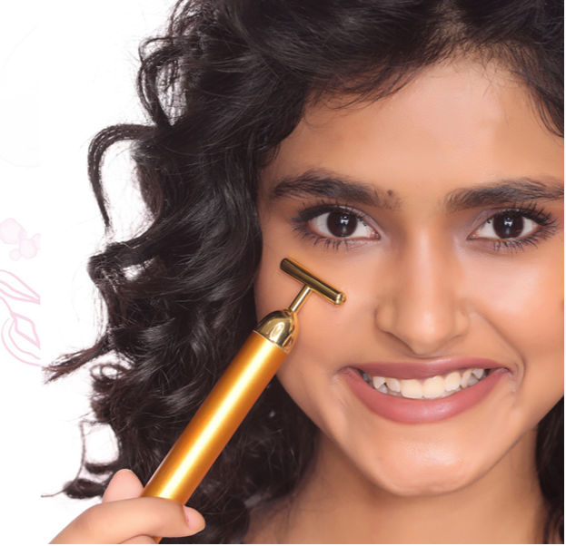 SkinAura 24K – Vibrating Gold Face Massager | Sculpt, Tighten & Glow